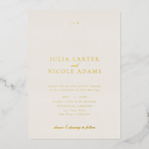 Classic Ivory Gold Calligraphy Wedding
