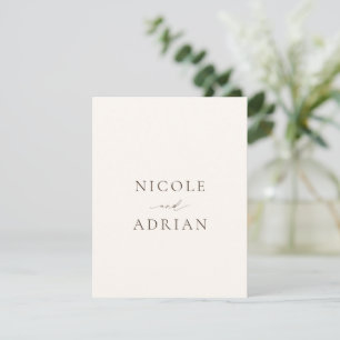 Classic Ivory Photo Elegant Wedding Thank You Card