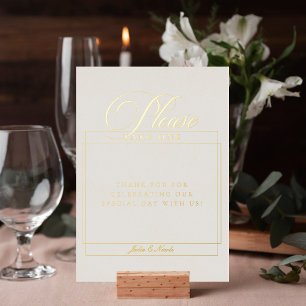 Classic Ivory Please Take One Wedding Sign