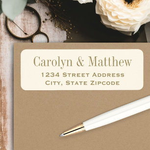 Classic Ivory Vintage Wedding Return Address