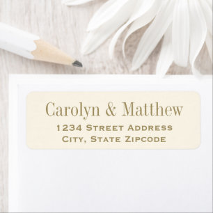 Classic Ivory Vintage Wedding Return Address