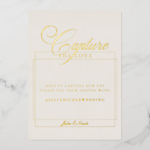 Classic Ivory White Capture The Love Wedding Sign