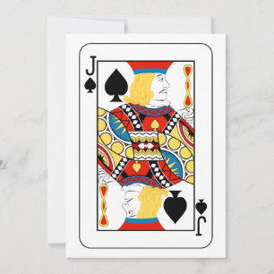 Classic Jack of Spades Poker Card