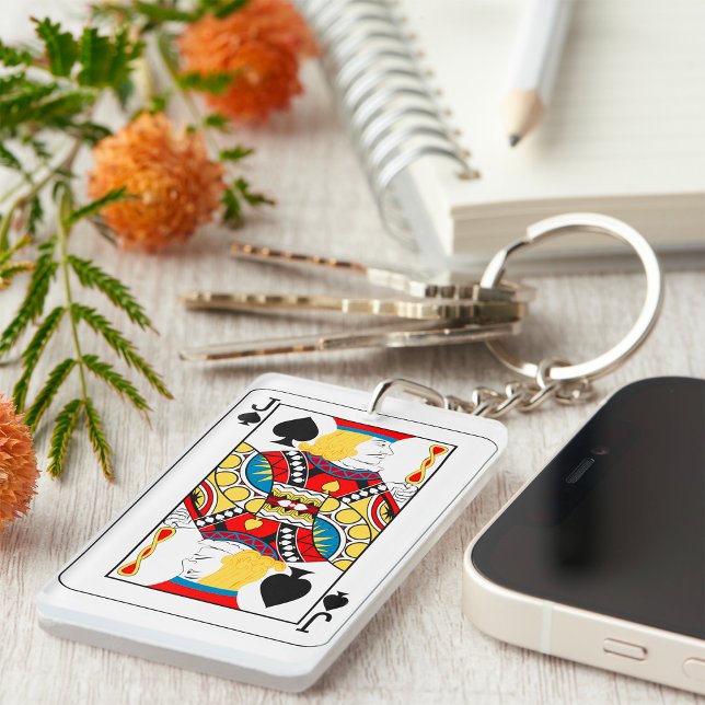 Classic Jack of Spades Poker Card Key Ring (Creator Uploaded)