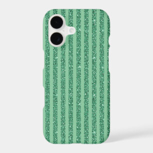 Classic Jade Green Glitter Style Vertical Stripes
