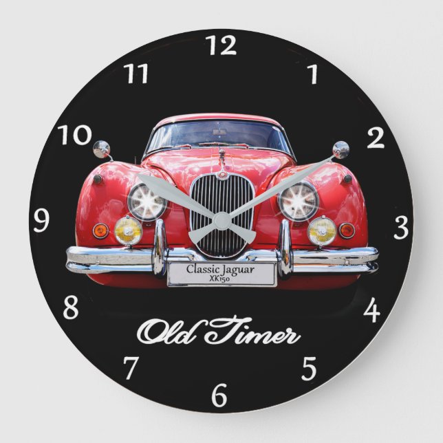 Classic Jaguar XK150 Wall Clock (Front)