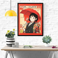 Classic Japanese Style - Girl with Red Umbrella