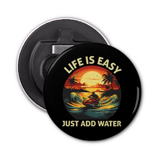 Classic Jet Ski skier Bottle Opener (Front)