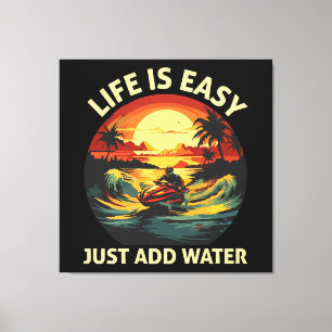 Classic Jet Ski skier Canvas Print