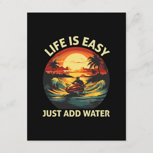 Classic Jet Ski skier Enclosure Card (Front)