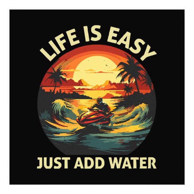 Classic Jet Ski skier Photo Print (Front)