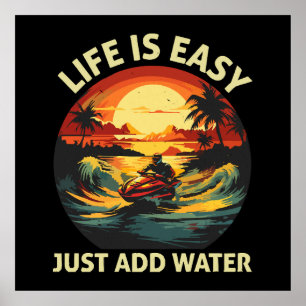 Classic Jet Ski skier Poster