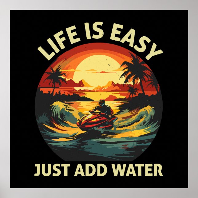 Classic Jet Ski skier Poster (Front)