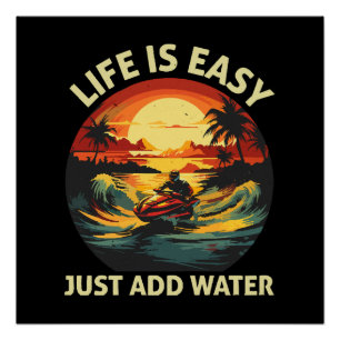 Classic Jet Ski skier Poster