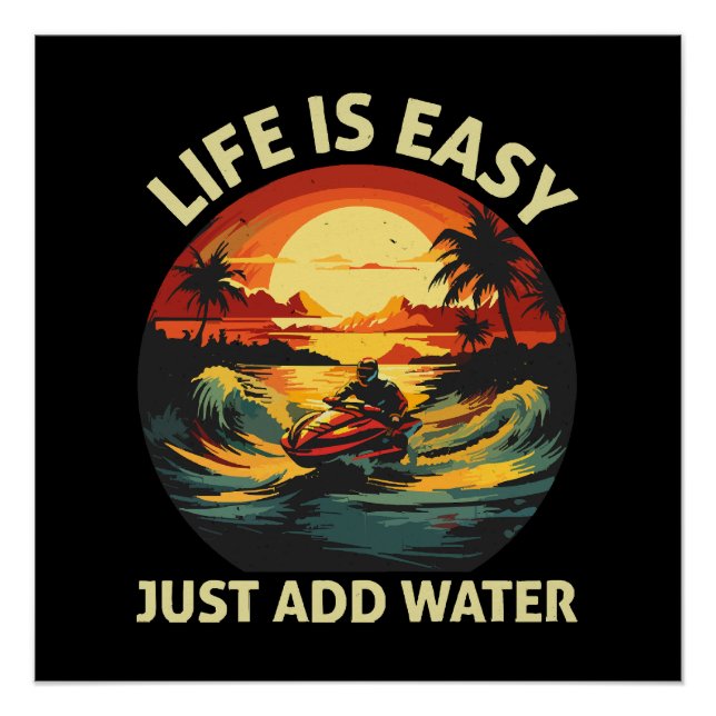 Classic Jet Ski skier Poster (Front)