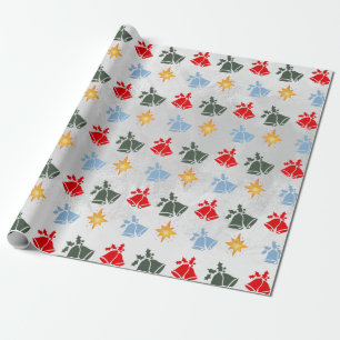 Classic Jingle Bell Star Christmas Wrapping Paper