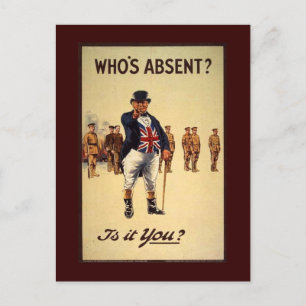 Classic John Bull Recruiting Poster Postcards