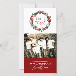 Classic Joyeux Noel Photo Card