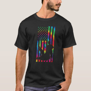 Classic Karate Tie Dye American Flag Karate T-Shirt