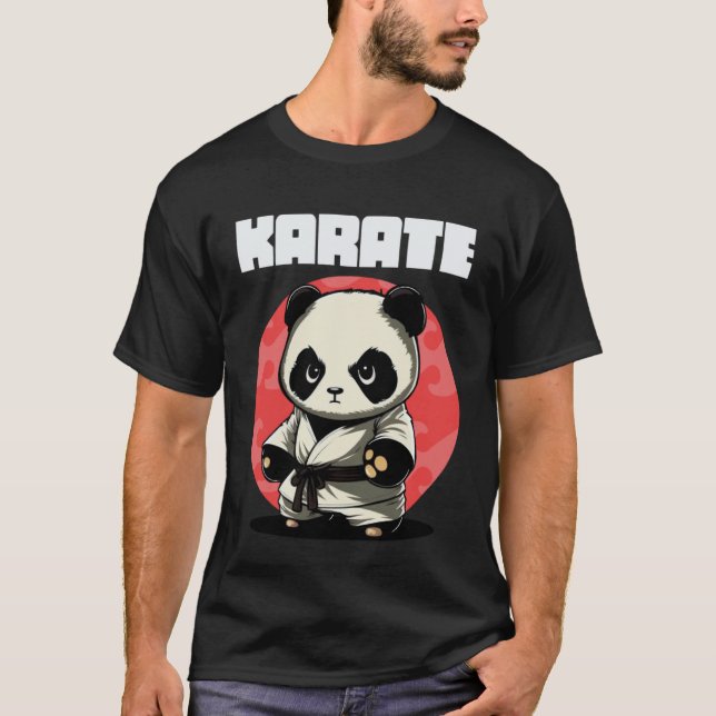 Classic Karateka Karate Panda T-Shirt (Front)