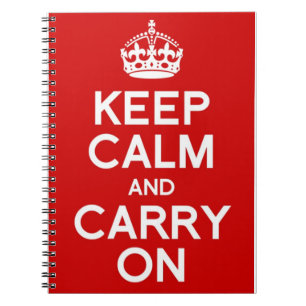 CLASSIC KEEP CALM AND CARRY ON SPIRAL NOTEBOOK