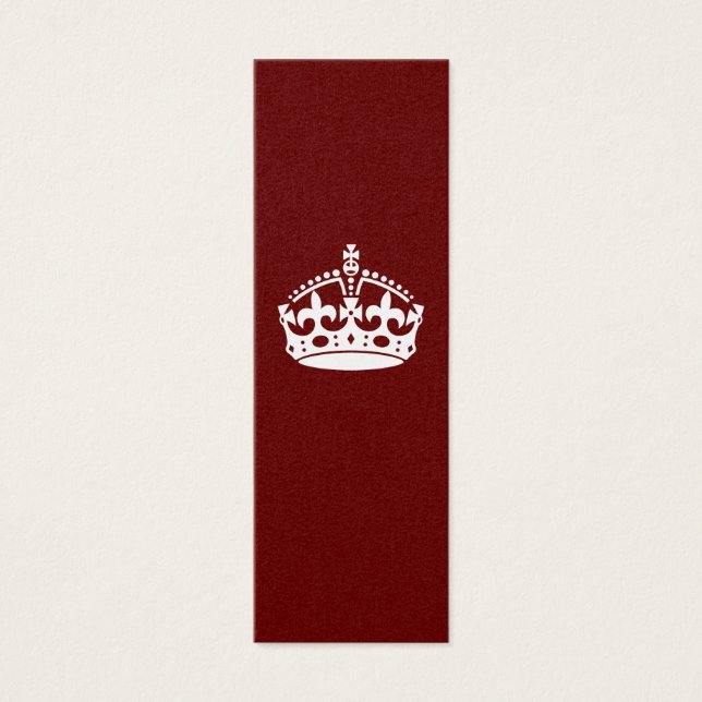 Classic Keep Calm Crown on Burgundy Red (Front)