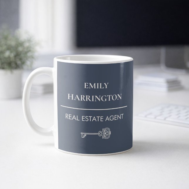 Classic Key Grey Real Estate Agent Coffee Mug (Creator Uploaded)