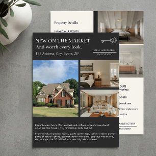 Classic Key Listing Neutral Real Estate Agent Flyer