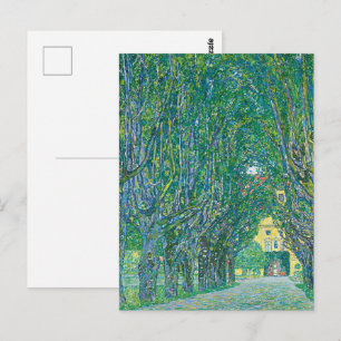 Classic Klimt Green Nature Landscape Fine Art Postcard