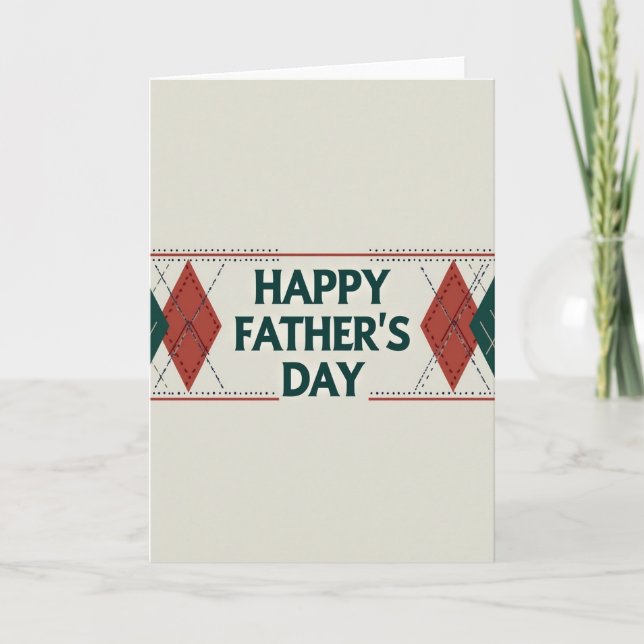 Classic Knit Fathers Day Card (Front)