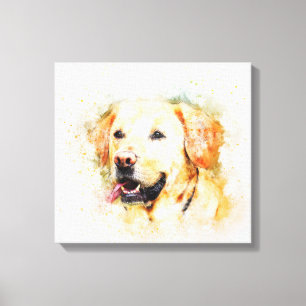 Classic Labrador Retriever Dog Art Portrait Canvas Print