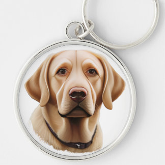 Classic Labrador Retriever Illustration Key Ring