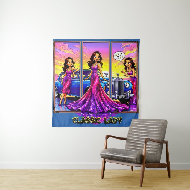 Classic Lady - Wall Art  Tapestry (In Situ)