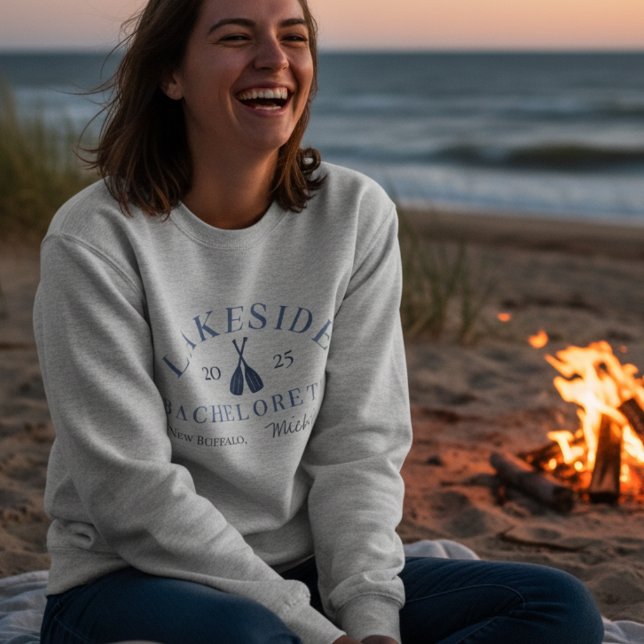 Classic Lake Bachelorette Girls Weekend  Sweatshirt (Kick back at the lake with this coastal Classic Lake Bachelorette Girls Weekend Crewneck Sweatshirt!)