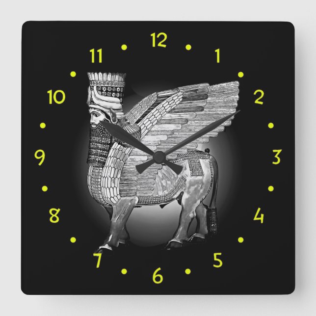 Classic Lamassu Acrylic Wall Clock (Front)