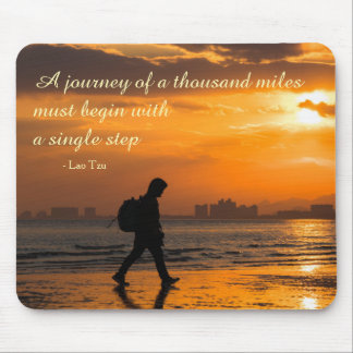 Classic Lao Tzu Journey Quote Mouse Pad