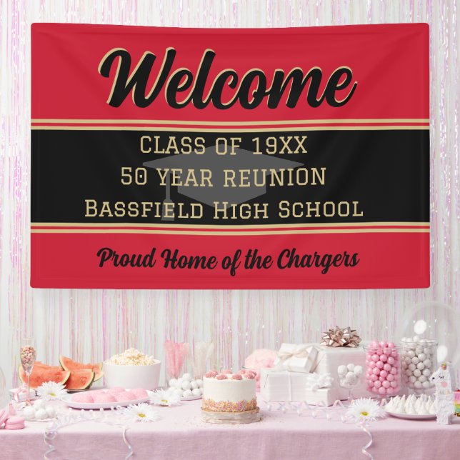 Classic! Large Custom Class Reunion banner (Party)