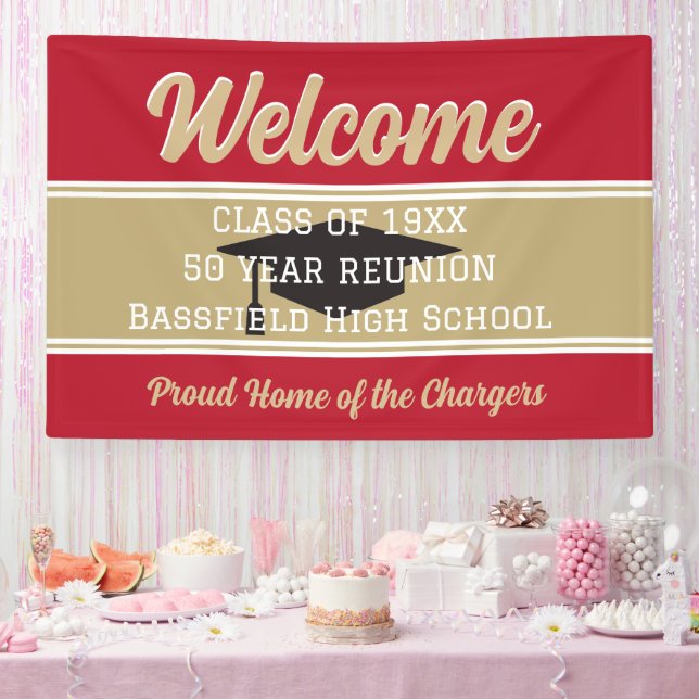 Classic! Large Custom Class Reunion banner (Party)