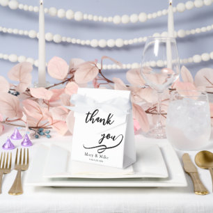 Classic Large Tent Favour Boxes with Thank You Des