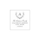Classic Laurel Wreath Monogram Return Address