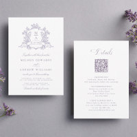 Classic Lavender Floral Crest Wedding All in One