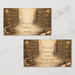 Classic Law Library Professional Branding Business Card