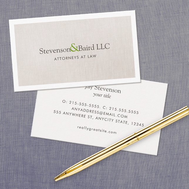 Classic Law Practice Attorney Professional Business Card (Creator Uploaded)