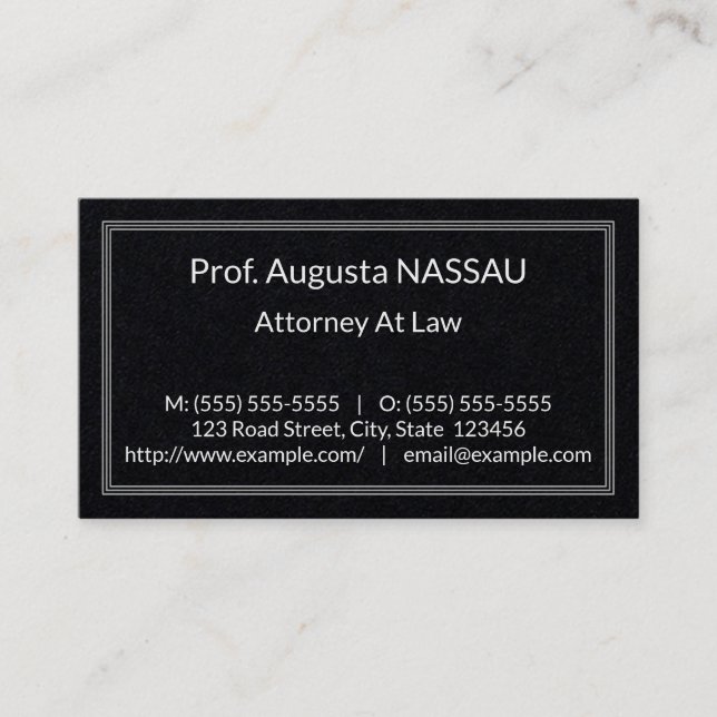Classic Law Professional Business Card (Front)