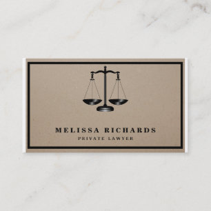 Classic Lawyer Attorney Craft Paper Background Business Card
