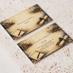Classic Lawyer Desk Professional Branding Business Card
