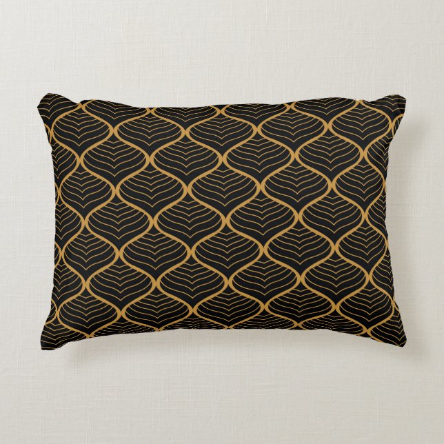 Classic Leaves Art Deco Pattern Decorative Cushion (Front)