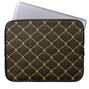Classic Leaves Art Deco Pattern Laptop Sleeve
