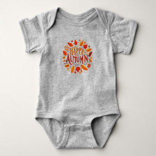 classic leaves & Happy Autumn Baby Bodysuit
