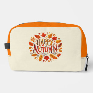 classic leaves & Happy Autumn Dopp Kit